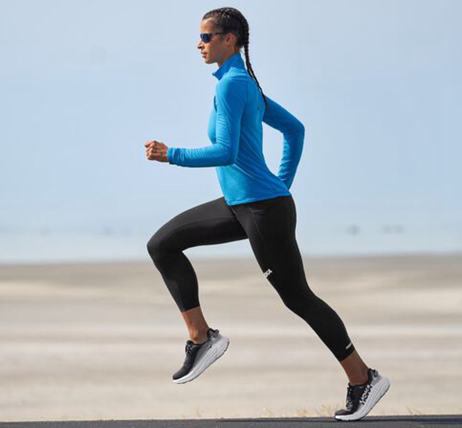 Hoka One One Running Shoes Womens - Black/White - Rincon 2 - 6980-RLDAV
